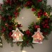 Christmas Hut Wooden Pendant Christmas Gingerbread Hut with Lamp Pendant Christmas Tree Decoration Pendant