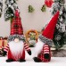 Christmas decorations, Christmas gnomes, goblin ornaments, checkered hats, faceless dolls, gnomes