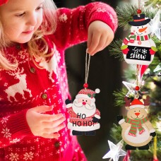 Christmas tree decoration, Christmas prints, wooden pendants, Christmas tree hanging decorations, home furnishings, shopping mall atmosphere decoration Christmas tree decoration, Christmas prints, wooden pendants, Christmas tree hanging decorations, home furnishings, shopping mall atmosphere decoration