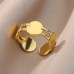 Irregular Geometric Open Rings For Women Gold Color Texture Couple Wedding Ring Trendy Elegant Aesthetic Jewelry Irregular Geometric Open Rings For Women Gold Color Texture Couple Wedding Ring Trendy Elegant Aesthetic Jewelry