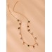 Colorful zircon necklace with geometric circular design, niche necklace