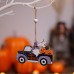 Halloween Creative Wooden Car Decoration Pendant Cartoon Desktop Small Ornament Scene Decoration Prop