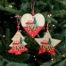 Christmas Pendant Wooden Star Pentagram Love Christmas Decoration Colorful Christmas Tree Decoration Atmosphere Arrangement
