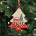 Christmas Pendant Wooden Star Pentagram Love Christmas Decoration Colorful Christmas Tree Decoration Atmosphere Arrangement