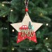 Christmas Pendant Wooden Star Pentagram Love Christmas Decoration Colorful Christmas Tree Decoration Atmosphere Arrangement