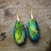 New Bohemian Emperor Stone Water Drop Pendant Earrings Natural Stone Jewelry