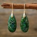 New Bohemian Emperor Stone Water Drop Pendant Earrings Natural Stone Jewelry