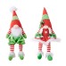 Christmas Decorations Red and Green Leg Hanging Dwarf Old Man Doll Faceless Doll Rudolf Ornament