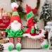Christmas Decorations Red and Green Leg Hanging Dwarf Old Man Doll Faceless Doll Rudolf Ornament