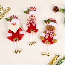 Christmas Pendant Accessories Cartoon Santa Claus Elk Pendant Christmas Tree Bell Backpack Mobile Phone Pendant