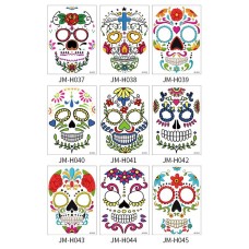 Halloween Face Tattoo Stickers Makeup Ball Funny Makeup Temporary Stickers