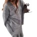 Korean Lazy Sweater Set Skirt Women's Autumn/Winter V-neck Knitted Top Fish Tail Half Skirt Fashion Two piece Set