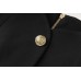 Summer New Arriva Women Solid Black All Match Single-breasted A-line Lady Pleated Mini Skirt