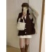 Knitted cardigan jacket autumn and winter new Korean version loose and lazy style long sleeved V-neck fashionable casual color blocked sweater for women