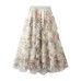 Splicing colorful flower mesh skirt for women, French court style cake skirt with elegant temperament