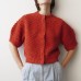 Japanese Spring and Autumn niche design wave point air-conditioned room cardigan sweater