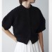 Japanese Spring and Autumn niche design wave point air-conditioned room cardigan sweater