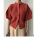 Japanese Spring and Autumn niche design wave point air-conditioned room cardigan sweater