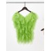 Green women's set, fashionable chiffon top, fluffy cake skirt, two-piece set