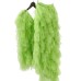 Green women's set, fashionable chiffon top, fluffy cake skirt, two-piece set