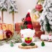 Christmas Decorations Checkered Hat Santa Claus Ornament Antlers Dwarf Rudolf Doll