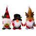 Christmas Decorations Checkered Hat Santa Claus Ornament Antlers Dwarf Rudolf Doll