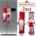 Christmas Red Grey Refrigerator Handle Gloves Christmas Forester Door Handle Protective Cover 