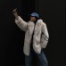 Toka suit collar khaki gray faux fur warm loose jacket