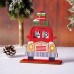 Christmas decoration wooden car Santa Claus calendar painted Santa Claus DIY gift ornaments