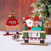Christmas decoration wooden car Santa Claus calendar painted Santa Claus DIY gift ornaments