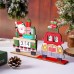 Christmas decoration wooden car Santa Claus calendar painted Santa Claus DIY gift ornaments