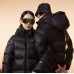 Down jacket short, warm white duck down, unisex, thick black gold down jacket jacket