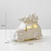 Christmas Gift Ceramic Christmas Snowman Car Desktop Home Decor Small Scene Decoration Props