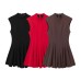 European and American style women's clothing new French niche wave wide swing sleeveless dress