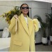 European and American autumn women's trench coat with elegant temperament, one button imitation wool loose coat for women