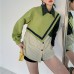 Fake Two Top Retro Hoodie Women's Asymmetric Shirt Fake Two Top Retro Hoodie Women's Asymmetric Shirt
