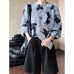 Soft and sticky round neck sweater, women's autumn new style, interior tie dye imitation mink fur knitted sweater