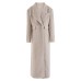 Street temperament, high-end woolen coat, women's winter new style, double breasted waist design, elongated jacket