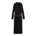 Fashionable and versatile new style with belt and pleated dress