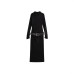 Fashionable and versatile new style with belt and pleated dress