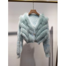 Short cardigan jacket, knitted sweater, hairy spring and autumn new top