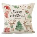 Christmas Socks Printed Pillow Cover Christmas Reindeer Linen Pillowcase Living Room Bedroom Decoration