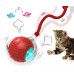 Cat Toy Gravity Intelligent Red Rope Rolling Ball Electric Teasing Cat Ball Grind Teeth and Bite Resistant Self Enjoyment