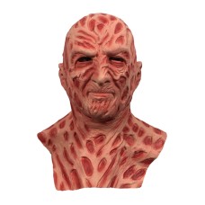 Freddy horror mask, full face headgear, makeup ball, scary demon, funny face, Halloween party, parody props
