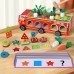 Children's early education puzzle multifunctional four in one knock ball, pull radish, cover column, fire truck, Montessori toy
