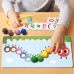 Early education puzzle children caterpillar calculation clip bead color cognition concentration training toy