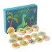 Dinosaur Memory Chess Children's Early Education Puzzle Dinosaur Find Same Focus Training Wooden Toys Christmas Toy Gifts