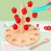 Fun Apple Picking Game Children's Puzzle Digital Cognitive Teaching Tool Baby Focus Training Splicing Wooden Christmas Toy Gift