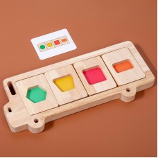 Geometric shape color separation puzzle car color shape cognition Montessori puzzle early education toy