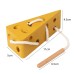 Christmas toy gifts, wooden toys, children's Montessori early education teaching aids, children's puzzle simulation, cheese threading, threading, and rope games
